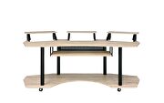 Natural oak music recording studio desk by Acme additional picture 4