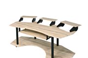 Natural oak music recording studio desk by Acme additional picture 5