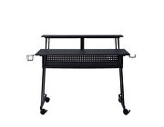 Black music recording studio desk on wheels by Acme additional picture 4