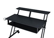 Black music recording studio desk on wheels by Acme additional picture 5