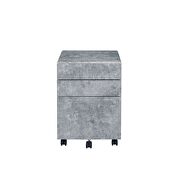 Faux concrete & silver metal desk by Acme additional picture 11