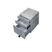 Faux concrete & silver metal desk by Acme additional picture 12