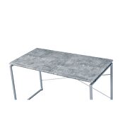 Faux concrete & silver metal desk by Acme additional picture 5