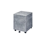 Faux concrete & silver metal desk by Acme additional picture 10