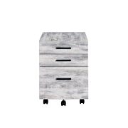 Antique white finish & black metal desk by Acme additional picture 11