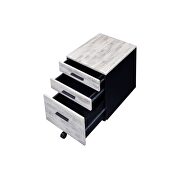 Antique white finish & black metal desk by Acme additional picture 12