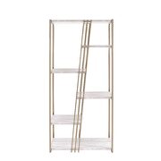 White & champagne bookshelf by Acme additional picture 3
