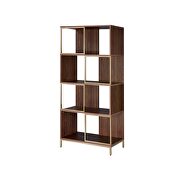 Walnut & champagne bookshelf by Acme additional picture 2