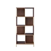 Walnut & champagne bookshelf by Acme additional picture 3