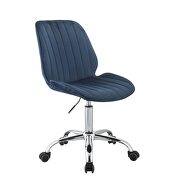 Twilight blue velvet & chrome office chair by Acme additional picture 2