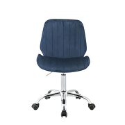 Twilight blue velvet & chrome office chair by Acme additional picture 3
