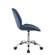 Twilight blue velvet & chrome office chair by Acme additional picture 4