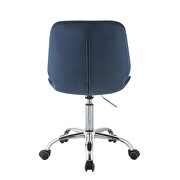 Twilight blue velvet & chrome office chair by Acme additional picture 5