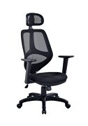 Black finish foam filled design gaming chair by Acme additional picture 3