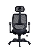 Black finish foam filled design gaming chair by Acme additional picture 4