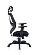 Black finish foam filled design gaming chair by Acme additional picture 6