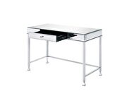 Mirrored top and chrome finish writing desk by Acme additional picture 3