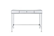 Mirrored top and chrome finish writing desk by Acme additional picture 4