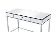 Mirrored top and chrome finish writing desk by Acme additional picture 5