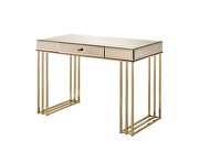 Smoky mirrored top and champagne finish base writing desk by Acme additional picture 2