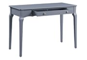 Gray finish gently curving details writing desk by Acme additional picture 3
