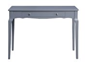 Gray finish gently curving details writing desk by Acme additional picture 4