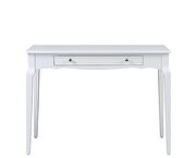 White finish gently curving details writing desk by Acme additional picture 4