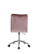 Pink velvet fully covered tempting textures office chair by Acme additional picture 3