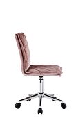 Pink velvet fully covered tempting textures office chair by Acme additional picture 6