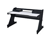 White-finished top/ black frame fully equipped game table by Acme additional picture 2