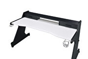 White-finished top/ black frame fully equipped game table by Acme additional picture 3