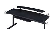 Black finish sleek-lined metal frame gaming table with led light by Acme additional picture 6
