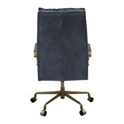 Gray top grain leather padded seat & back office chair by Acme additional picture 3