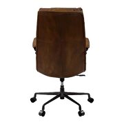 Sahara top grain leather swivel executive office chair by Acme additional picture 3