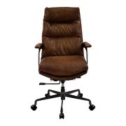 Sahara top grain leather swivel executive office chair by Acme additional picture 4