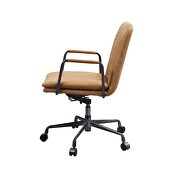 Rum top grain leather upholstered seat and back swivel office chair by Acme additional picture 4