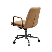 Rum top grain leather upholstered seat and back swivel office chair by Acme additional picture 5