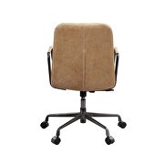 Rum top grain leather upholstered seat and back swivel office chair by Acme additional picture 6