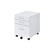 White top & chrome finish base writing desk by Acme additional picture 7