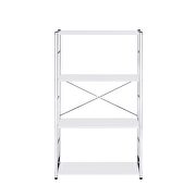 White top & chrome finish base rectangular bookshelf by Acme additional picture 3