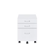 White finish modern concise design file cabinet by Acme additional picture 3