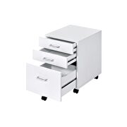White finish modern concise design file cabinet by Acme additional picture 4