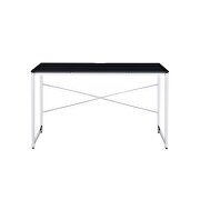 Black top & chrome finish base modern design desk by Acme additional picture 3