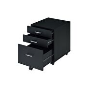 Black top & chrome finish base modern design desk by Acme additional picture 9