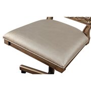 Champagne pu & antique gold finish executive office chair by Acme additional picture 5