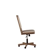 Champagne pu & antique gold finish executive office chair by Acme additional picture 6