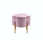 Blush pink velvet ottoman by Acme additional picture 3