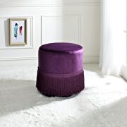 Eggplant velvet ottoman by Acme additional picture 3