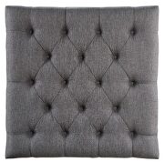 Gray fabric button tufted cushion & weathered oak finish ottoman by Acme additional picture 4