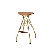 Whiskey pu & gold bar stool by Acme additional picture 2